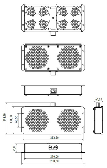 Модуль вентиляторный Hyperline (TFAB-T2FR-RAL9004) 2 вент. черный (упак.:1шт) Модуль вентиляторный Hyperline (TFAB-T2FR-RAL9004) 2 вент. черный (упак.:1шт)