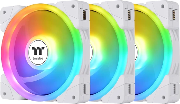 Вентилятор для корпуса Thermaltake Swafan EX12 Reverse ARGB 120х120x25 белый 4-pin 32.5дБ (упак.:3шт) (CL-F169-PL12SW-A) Ret Вентилятор для корпуса Thermaltake Swafan EX12 Reverse ARGB 120х120x25 белый 4-pin 32.5дБ (упак.:3шт) (CL-F169-PL12SW-A) Ret