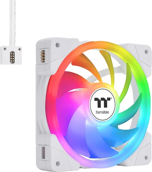 Вентилятор для корпуса Thermaltake Swafan EX12 Reverse ARGB 120х120x25 белый 4-pin 32.5дБ (упак.:3шт) (CL-F169-PL12SW-A) Ret Вентилятор для корпуса Thermaltake Swafan EX12 Reverse ARGB 120х120x25 белый 4-pin 32.5дБ (упак.:3шт) (CL-F169-PL12SW-A) Ret