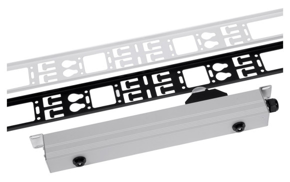 Кабельный органайзер вертикальный ЦМО ВКО-М-42.150-9005 односторонний окна 42U глуб.:12мм