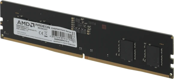 Память DDR5 8GB 4800MHz AMD R558G4800U1S-U Radeon R5 RTL PC4-38400 CL40 DIMM 288-pin 1.1В Ret
