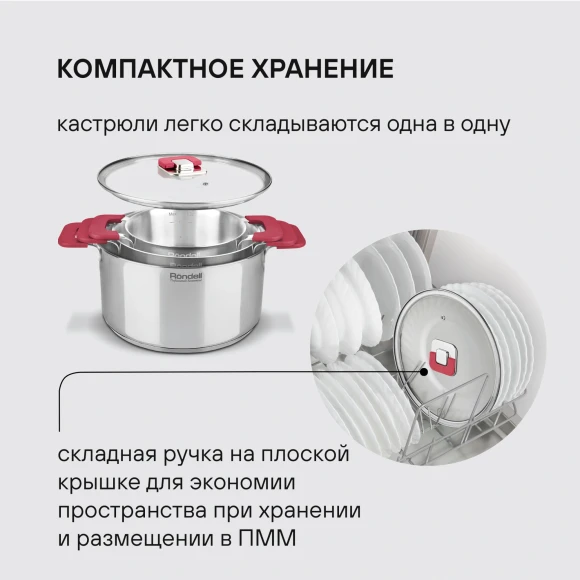 Набор посуды Rondell Savvy RDS-2012 7 предметов Набор посуды Rondell Savvy RDS-2012 7 предметов