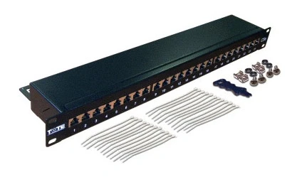 Патч-панель Lanmaster TWT-PP24STP 19" 1U 24xRJ45 кат.5E FTP