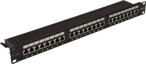Патч-панель Lanmaster TWT-PP24STP 19" 1U 24xRJ45 кат.5E FTP