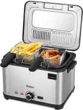 Фритюрница Kitfort КТ-6240 2000Вт серебристый/черный Фритюрница Kitfort КТ-6240 2000Вт серебристый/черный