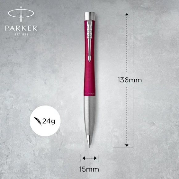 Ручка шариков. Parker Urban Core K314 (2143642) Vibrant Magenta CT M син. черн. подар.кор.
