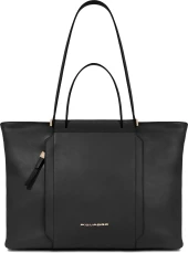 Деловая сумка женская Piquadro Circle BD3336W92/N с отделением для ноутбука 14" черная натур.кожа