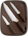 Набор ножей кухон. Rondell Mocco&Latte RD-1944 компл.:4предм. разд.дос. коричневый блистер