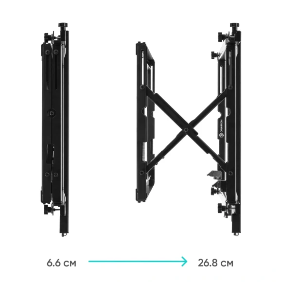 Кронштейн для телевизора Onkron PRO7M черный 40"-70" макс.45кг настенный наклонно-выдвижной