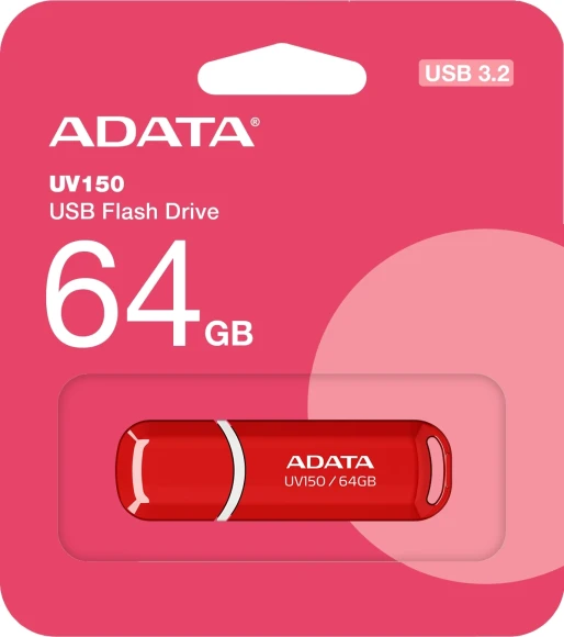 Флеш Диск A-Data 64Gb DashDrive UV150 AUV150-64G-RRD USB3.0 красный Флеш Диск A-Data 64Gb DashDrive UV150 AUV150-64G-RRD USB3.0 красный