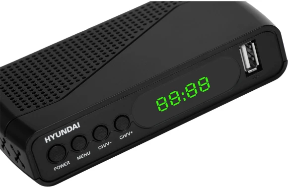 Ресивер DVB-T2 Hyundai H-DVB500 черный Ресивер DVB-T2 Hyundai H-DVB500 черный