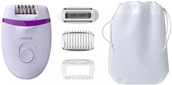 Эпилятор Philips BRE275/00 скор.:2 насад.:3 от электр.сети сиреневый/фиолетовый