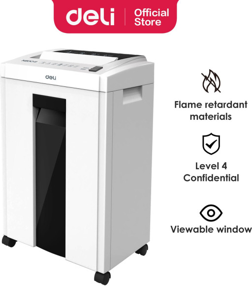 Шредер Deli ET051 белый с автоподачей (секр.P-4) фрагменты 8лист. 16лтр. Шредер Deli ET051 белый с автоподачей (секр.P-4) фрагменты 8лист. 16лтр.