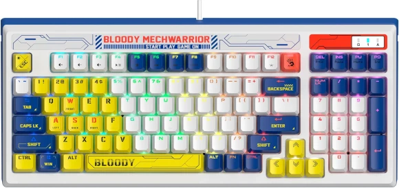 Клавиатура A4Tech Bloody B950 механическая синий USB for gamer LED (B950)