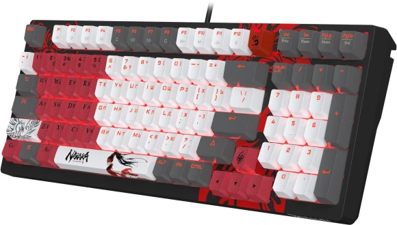 Клавиатура A4Tech S98 Naraka механическая черный/красный USB for gamer LED (S98 NARAKA BLMS RED PLUS) кабель 1.8м