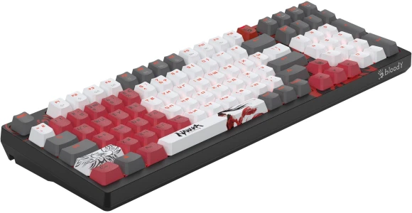 Клавиатура A4Tech S98 Naraka механическая черный/красный USB for gamer LED (S98 NARAKA BLMS RED PLUS) кабель 1.8м