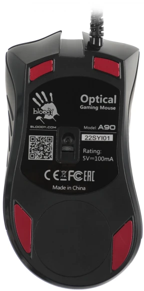 Мышь A4Tech Bloody A90 черный оптическая 6200dpi USB 8but Мышь A4Tech Bloody A90 черный оптическая 6200dpi USB 8but