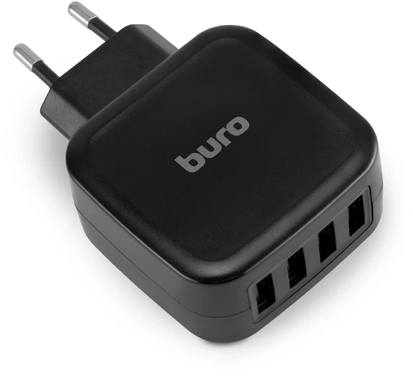 Сетевое зар./устр. Buro TJ-286B Smart 25W 5A 4xUSB универсальное черный (TJ-286B) Сетевое зар./устр. Buro TJ-286B Smart 25W 5A 4xUSB универсальное черный (TJ-286B)