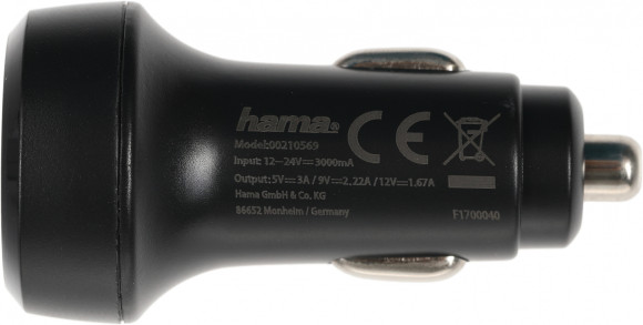Автомобильное зар./устр. Hama H-210569 20W 1.67A+3A+2.22A (PD) USB универсальное черный (00210569) Автомобильное зар./устр. Hama H-210569 20W 1.67A+3A+2.22A (PD) USB универсальное черный (00210569)