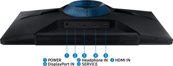 Монитор Samsung 24" Odyssey G3 LS24DG300EUXEN черный VA LED 16:9 HDMI матовая HAS Piv 250cd 178гр/178гр 1920x1080 180Hz FreeSync DP FHD 3.9кг