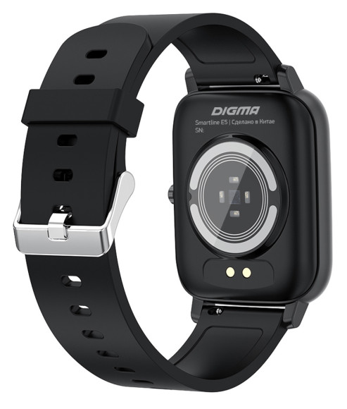 Смарт-часы Digma Smartline E5 1.69" TFT корп.черный рем.черный (E5B) Смарт-часы Digma Smartline E5 1.69" TFT корп.черный рем.черный (E5B)