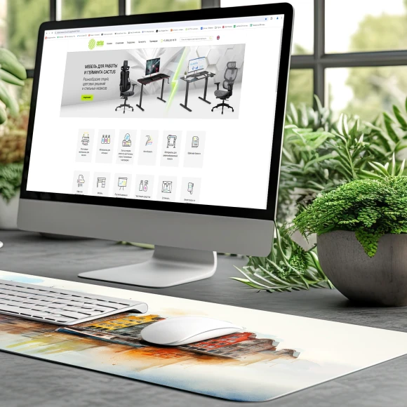 Коврик для мыши Cactus Amsterdam рисунок 900x400x3мм (CS-MP-PRO12XXL)