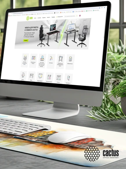 Коврик для мыши Cactus Amsterdam рисунок 900x400x3мм (CS-MP-PRO12XXL)