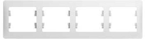 Рамка Schneider Electric Glossa GSL000104 накладная 4x горизонтальный монтаж пластик белый