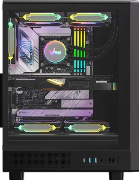 Корпус Formula Mana Dynamic черный без БП ATX 4x120mm 2x140mm 2xUSB3.0 audio bott PSU