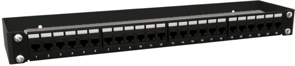 Кронштейн телекоммуникационный Hyperline BW19-1U-110F-RAL9005 настен. 1U 19" 110мм нагр.:15кг черный