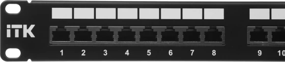 Патч-панель ITK PP24-1UC5ES-D05 19" 1U 24xRJ45 кат.5e STP