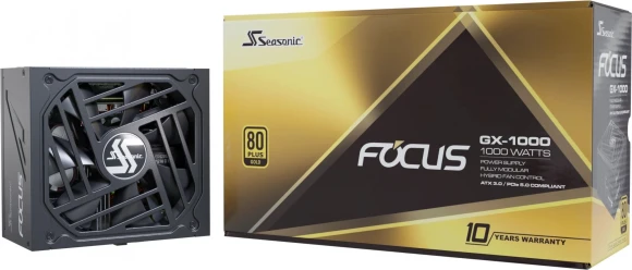 Блок питания Seasonic ATX 1000W Focus GX-1000 80+ gold (20+4pin) APFC 135mm fan 10xSATA Cab Manag RTL Блок питания Seasonic ATX 1000W Focus GX-1000 80+ gold (20+4pin) APFC 135mm fan 10xSATA Cab Manag RTL