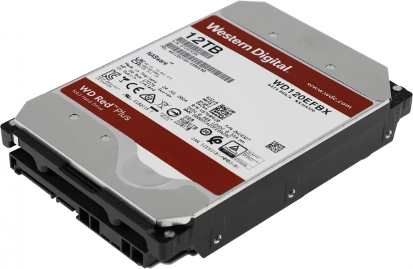 Жесткий диск WD SATA-III 12Tb WD120EFBX NAS Red Plus (7200rpm) 256Mb 3.5"