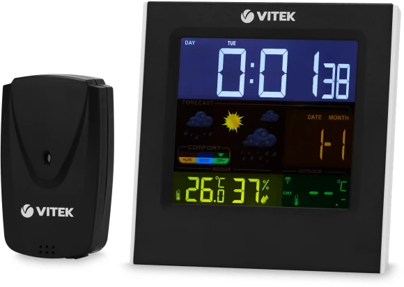 Погодная станция Vitek VT-6411 черный