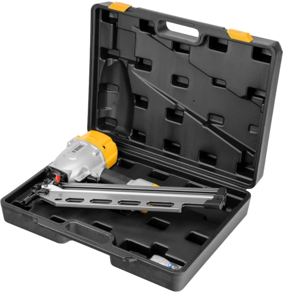 Пистолет гвоздезабивной Denzel PN2190 серый/желтый