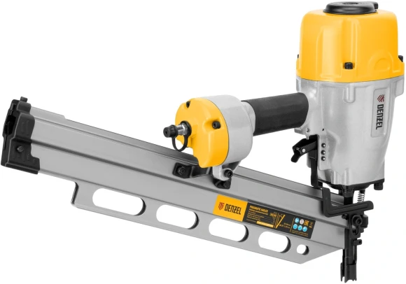 Пистолет гвоздезабивной Denzel PN2190 серый/желтый