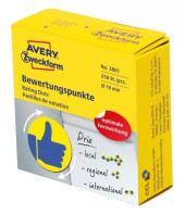 Этикетки Avery Zweckform 3861 250шт на листе диаметр 19мм/70г/м2/желтый самоклей. универсальная Этикетки Avery Zweckform 3861 250шт на листе диаметр 19мм/70г/м2/желтый самоклей. универсальная