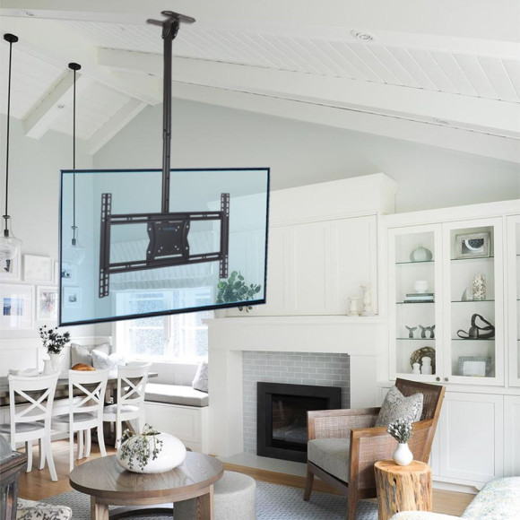 Кронштейн для телевизора Kromax COBRA-4 черный 15"-75" макс.65кг потолочный поворот и наклон Кронштейн для телевизора Kromax COBRA-4 черный 15"-75" макс.65кг потолочный поворот и наклон