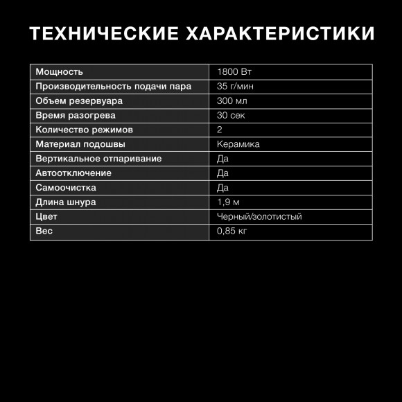 Отпариватель ручной Hyundai H-HS01820 1800Вт черный/золотистый Отпариватель ручной Hyundai H-HS01820 1800Вт черный/золотистый