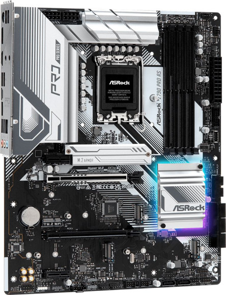 Материнская плата Asrock Z790 PRO RS Soc-1700 Intel Z790 4xDDR5 ATX AC`97 8ch(7.1) 2.5Gg RAID+HDMI+DP Материнская плата Asrock Z790 PRO RS Soc-1700 Intel Z790 4xDDR5 ATX AC`97 8ch(7.1) 2.5Gg RAID+HDMI+DP