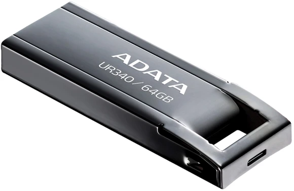 Флеш Диск A-Data 64Gb UR340 AROY-UR340-64GBK USB3.2 черный Флеш Диск A-Data 64Gb UR340 AROY-UR340-64GBK USB3.2 черный