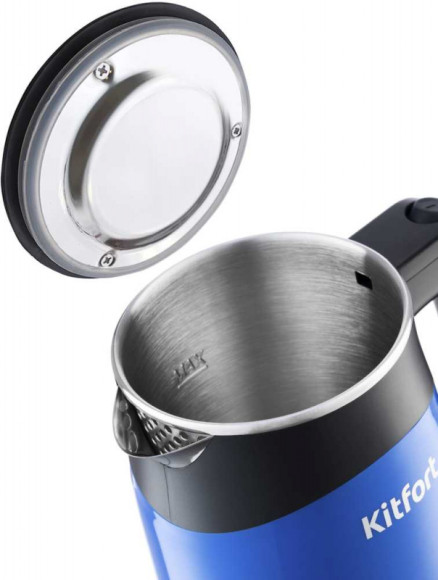 Чайник электрический Kitfort КТ-639-2 0.5л. 1150Вт синий корпус: металл/пластик Чайник электрический Kitfort КТ-639-2 0.5л. 1150Вт синий корпус: металл/пластик