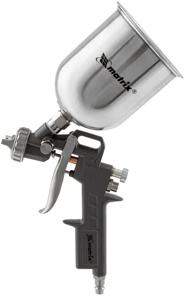 Краскораспылитель Matrix 57314 230л/мин соп.:1.8мм бак:0.6л серебристый