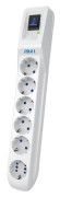 Сетевой фильтр Pilot L (GP) 1.8м (6 розеток) белый (коробка)