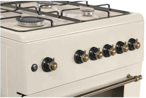 Плита Газовая Nordfrost GG6061Y бежевый (металлическая крышка) реш.сталь Плита Газовая Nordfrost GG6061Y бежевый (металлическая крышка) реш.сталь