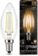 Лампа филам. Gauss Filament 5Вт цок.:E14 свеча 220B св.свеч.бел.теп. (упак.:1шт) (103801105)