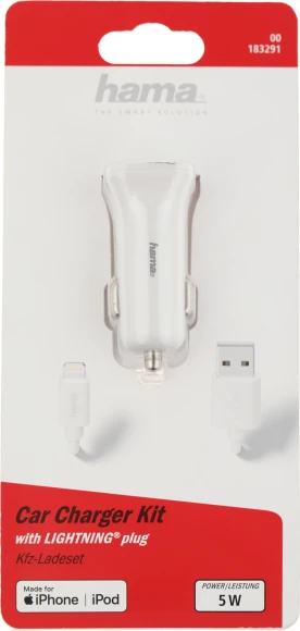 Автомобильное зар./устр. Hama H-183291 5W 1A для Apple белый (00183291) Автомобильное зар./устр. Hama H-183291 5W 1A для Apple белый (00183291)