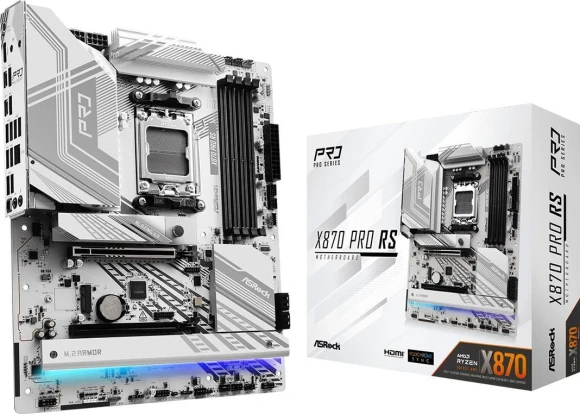 Материнская плата Asrock X870 PRO RS Socket AM5 AMD X870 4xDDR5 ATX AC`97 8ch(7.1) 2.5Gg RAID+HDMI