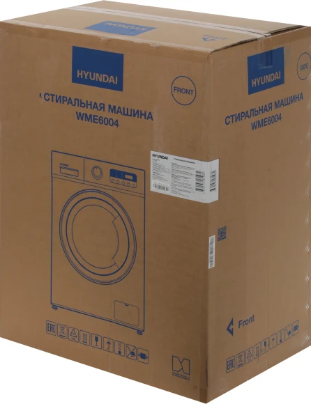 Стиральная машина Hyundai WME6004 класс: A+++ загр.фронтальная макс.:6кг белый инвертор