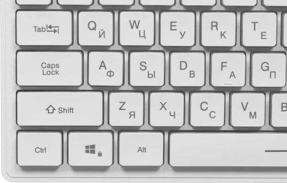 Клавиатура Оклик 550ML белый USB slim Multimedia LED (1061618) кабель 1.5м Клавиатура Оклик 550ML белый USB slim Multimedia LED (1061618) кабель 1.5м